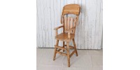 Chaise haute rondin en bois 